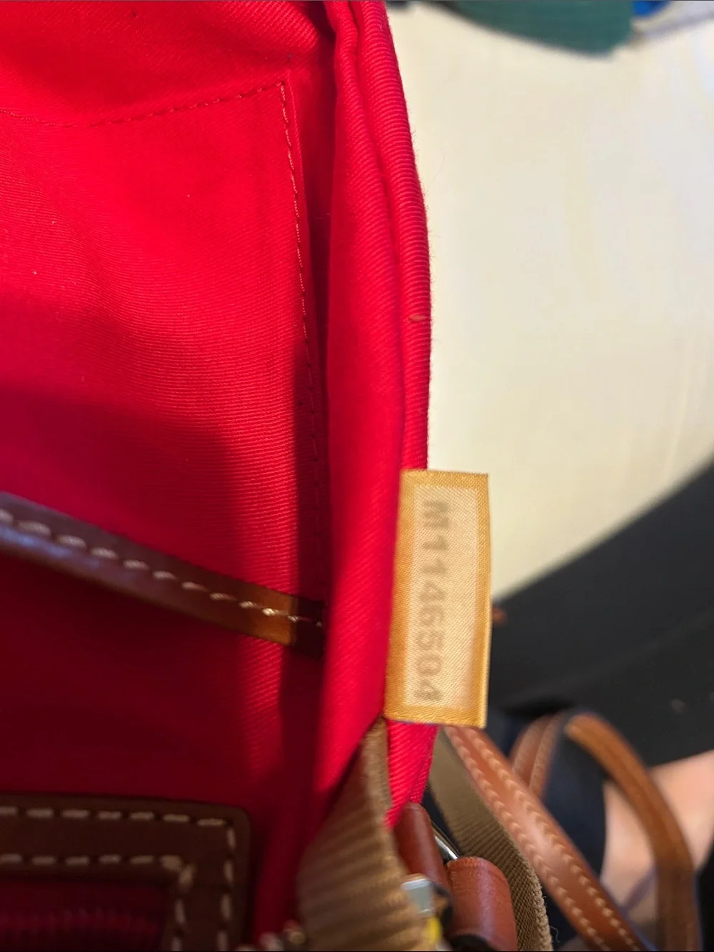 Dooney & Bourke Yellow Leather Crossbody with Brown Trim